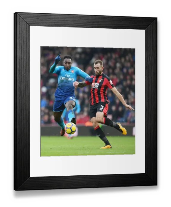 Framed Print : Danny Welbeck Outsmarts Steve Cook: A Premier League Battle, Arsenal vs. AFC Bournemouth (2017-18)