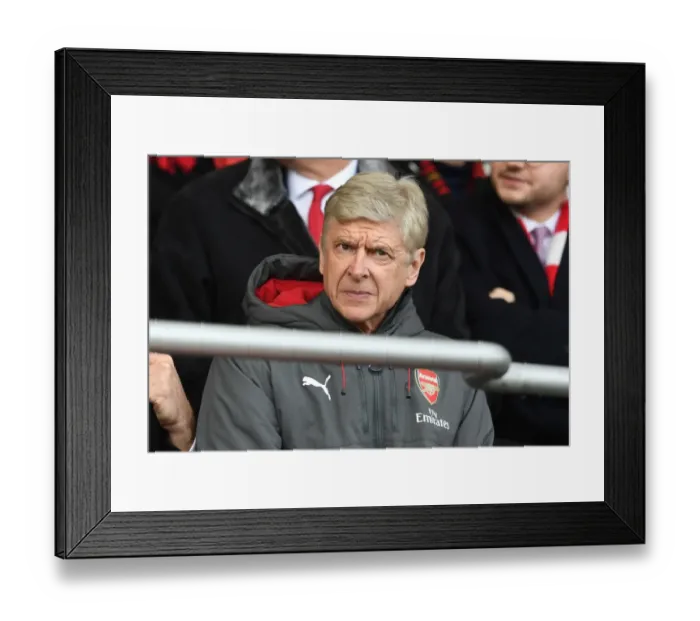 Framed Print : Arsene Wenger: Pre-Match Focus at AFC Bournemouth (2017-18)