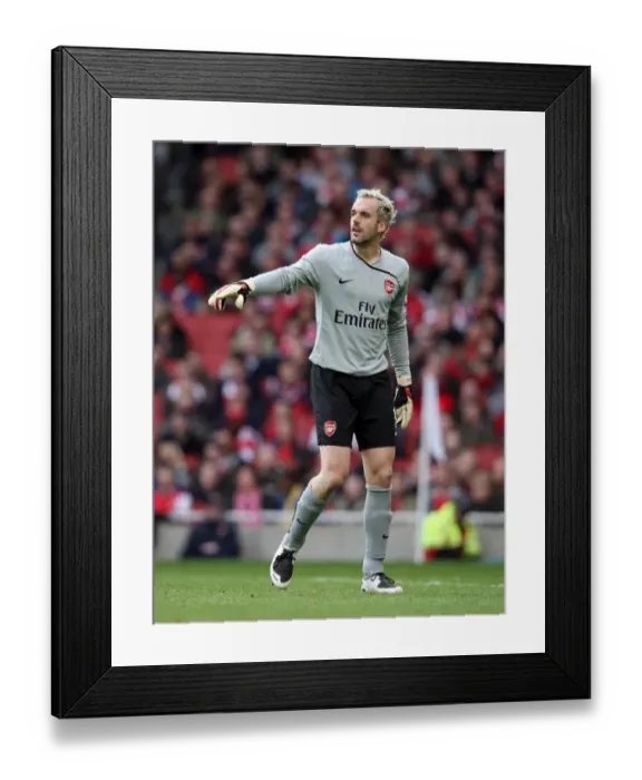 Framed Print : Manuel Almunia's Shut-Out: Arsenal Crushes Blackburn Rovers 4-0 in Premier League