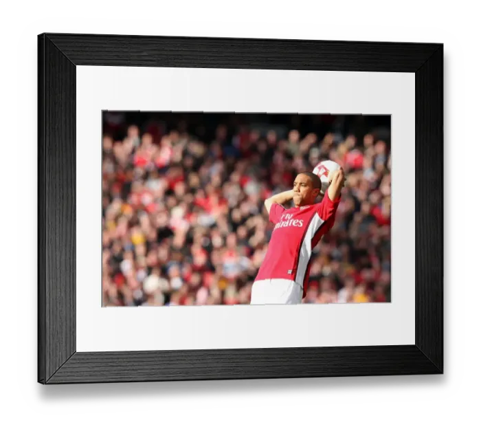 Framed Print : Arsenal's Gael Clichy Shines in 4-0 Victory over Blackburn Rovers, Barclays Premier League, Emirates Stadium, 14 / 3 / 09