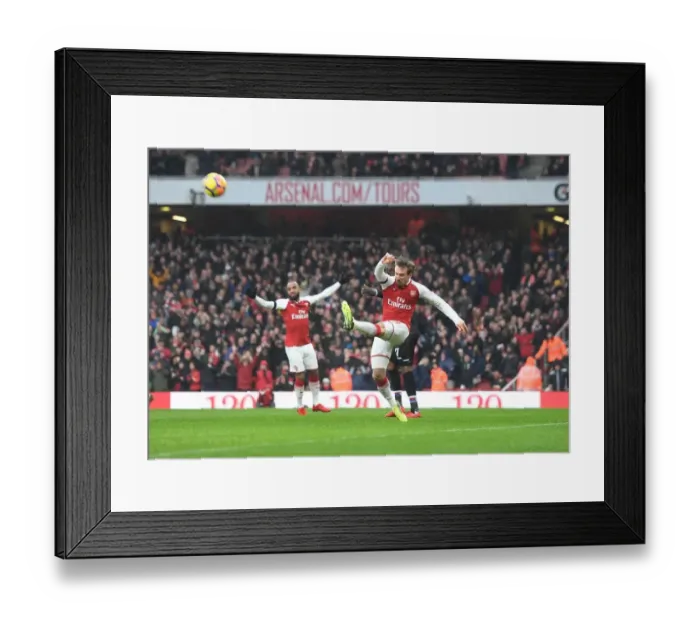 Framed Print : Nacho Monreal Scores the Opener: Arsenal's Victory over Crystal Palace, Premier League 2017-18