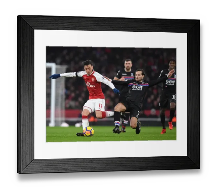 Framed Print : Mesut Ozil vs Yohan Cabaye: A Midfield Battle at the Emirates, Arsenal vs Crystal Palace, Premier League 2017-18 Framed Print : Mesut Ozil vs Yohan Cabaye: A Midfield Battle at the Emirates, Arsenal vs Crystal Palace, Premier League 2017-18