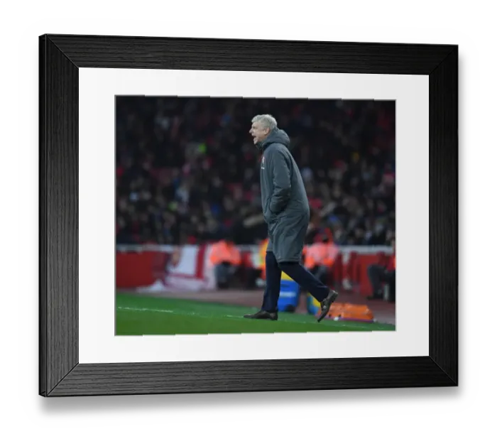 Framed Print : Arsene Wenger Leads Arsenal Against Crystal Palace in the Premier League