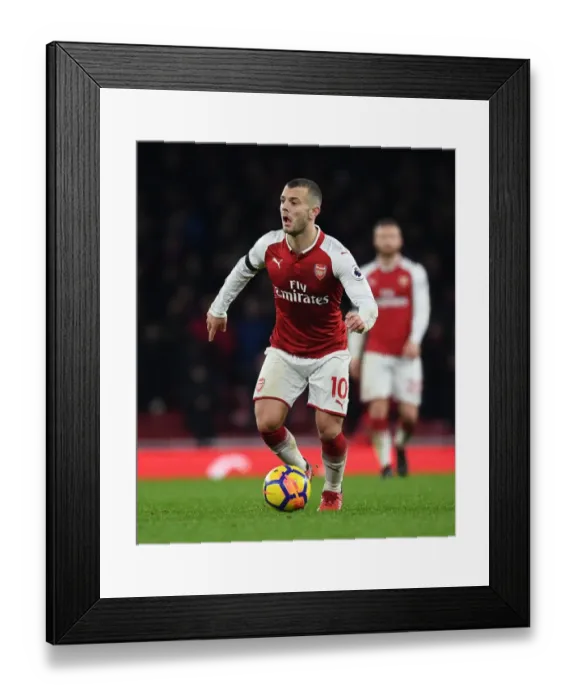 Framed Print : Arsenal's Jack Wilshere in Action against Crystal Palace - Premier League 2017-18
