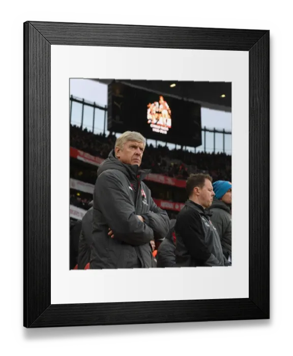 Framed Print : Arsene Wenger: Arsenal Manager Before Arsenal vs Crystal Palace, Premier League 2017-18