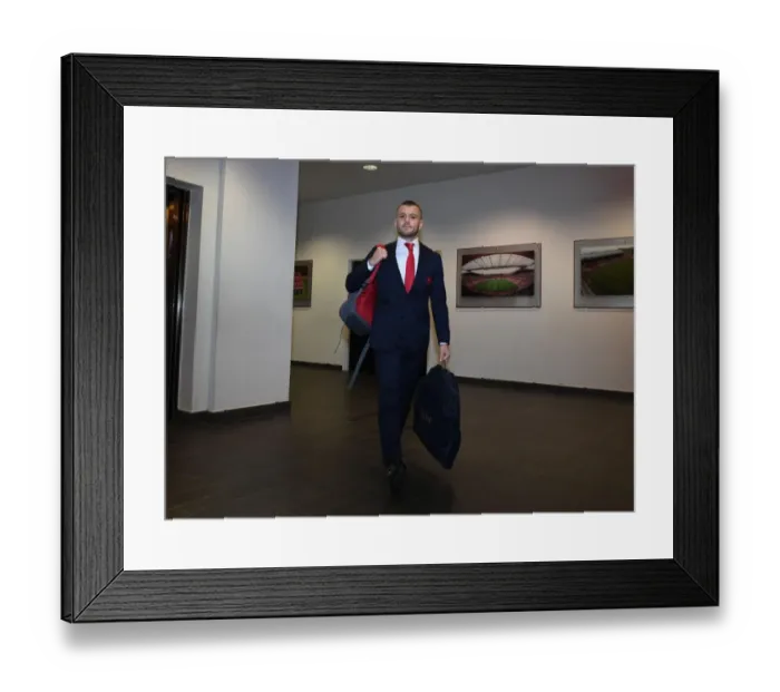 Framed Print : Jack Wilshere: Arsenal's Determined Midfielder Ahead of Arsenal v Crystal Palace Clash