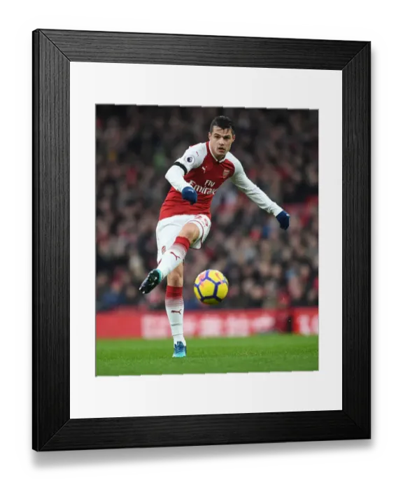 Framed Print : Granit Xhaka in Action: Arsenal vs Crystal Palace, Premier League 2017-18 Framed Print : Granit Xhaka in Action: Arsenal vs Crystal Palace, Premier League 2017-18