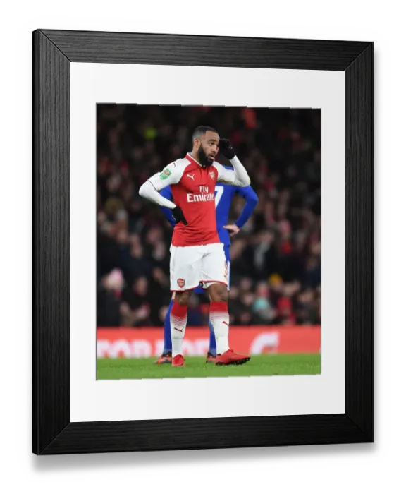Framed Print : Alex Lacazette in Action: Arsenal vs. Chelsea - Carabao Cup Semi-Final Showdown