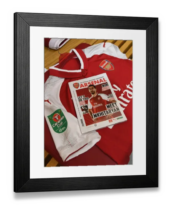 Framed Print : Arsenal vs. Chelsea Carabao Cup Semi-Final: Arsenal Matchday Programme