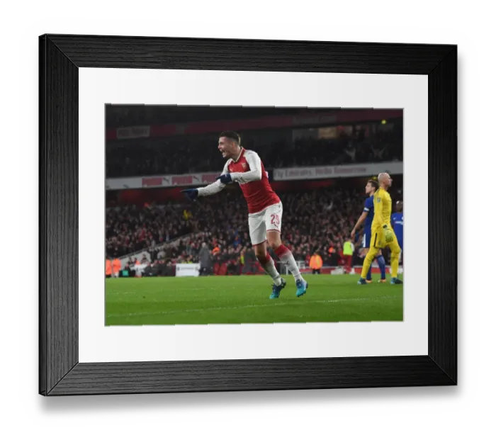 Framed Print : Granit Xhaka Scores Brace: Arsenal Secures Carabao Cup Semi-Final Victory Over Chelsea Framed Print : Granit Xhaka Scores Brace: Arsenal Secures Carabao Cup Semi-Final Victory Over Chelsea