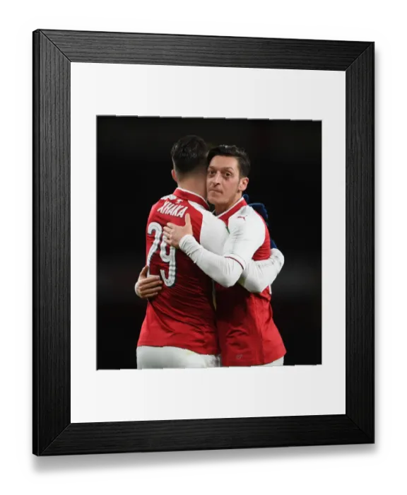 Framed Print : Xhaka and Ozil's Stunner: Arsenal's Semi-Final Victory Over Chelsea in Carabao Cup