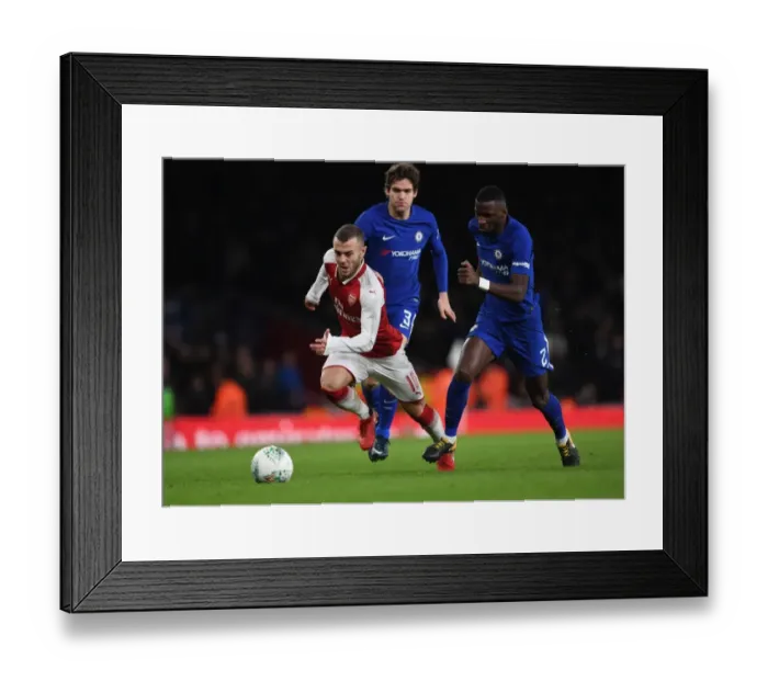 Framed Print : Arsenal's Jack Wilshere Clashes with Chelsea's Alonso and Rudiger in Carabao Cup Semi-Final Showdown Framed Print : Arsenal's Jack Wilshere Clashes with Chelsea's Alonso and Rudiger in Carabao Cup Semi-Final Showdown