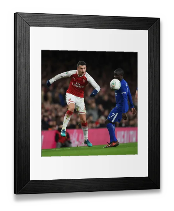 Framed Print : Clash of Midfield Titans: Xhaka vs. Kante - Arsenal v Chelsea Carabao Cup Semi-Final Framed Print : Clash of Midfield Titans: Xhaka vs. Kante - Arsenal v Chelsea Carabao Cup Semi-Final