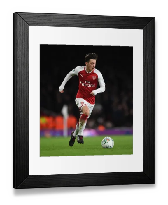 Framed Print : Mesut Ozil in Action: Arsenal vs. Chelsea - Carabao Cup Semi-Final