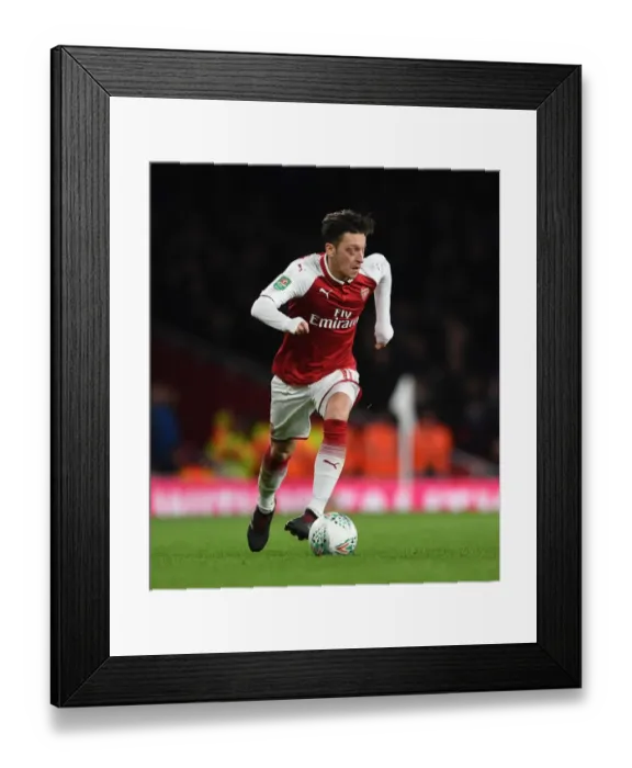 Framed Print : Mesut Ozil in Action: Arsenal vs Chelsea Carabao Cup Semi-Final