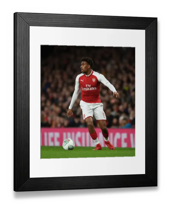 Framed Print : Alex Iwobi in Action: Arsenal vs Chelsea Carabao Cup Semi-Final