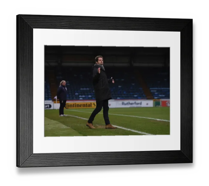 Framed Print : Joe Montemurro Leads Arsenal Women in WSL Clash Against Reading FC