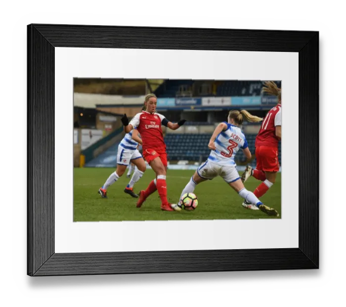 Framed Print : Jordan Nobbs vs Harriet Scott: Intense Clash in Reading FC Women vs Arsenal Ladies WSL Match Framed Print : Jordan Nobbs vs Harriet Scott: Intense Clash in Reading FC Women vs Arsenal Ladies WSL Match
