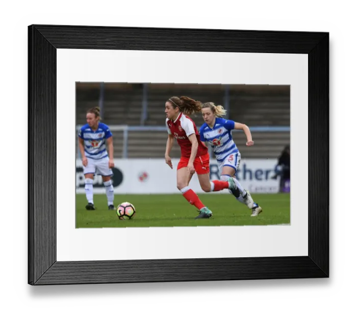 Framed Print : Clash of Talents: Heather O'Reilly vs. Harriet Scott - Arsenal Women vs. Reading FC Women Framed Print : Clash of Talents: Heather O'Reilly vs. Harriet Scott - Arsenal Women vs. Reading FC Women