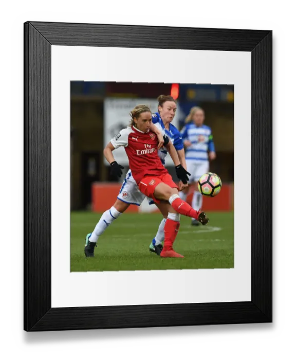 Framed Print : Jordan Nobbs vs. Remi Allen: Intense Battle in Arsenal Women vs. Reading FC Women WSL Match Framed Print : Jordan Nobbs vs. Remi Allen: Intense Battle in Arsenal Women vs. Reading FC Women WSL Match