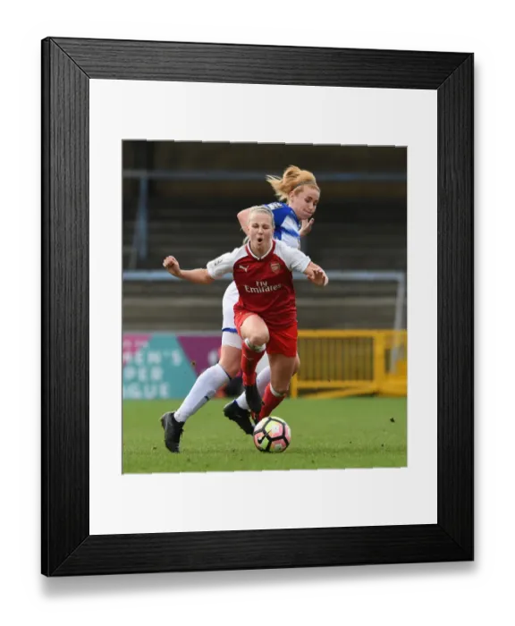 Framed Print : Beth Mead vs. Rachael Furness: Clash in the WSL: Reading FC Women vs. Arsenal Ladies