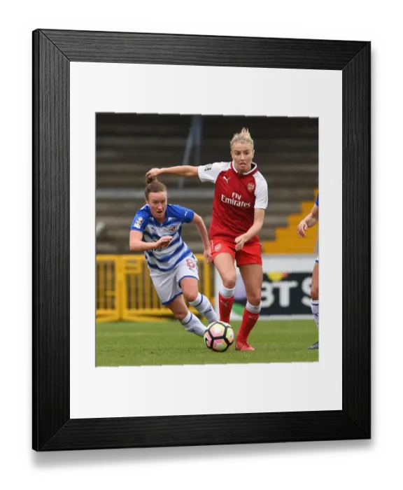 Framed Print : Leah Williamson vs. Remi Allen: Clash of the Midfielders in WSL Match