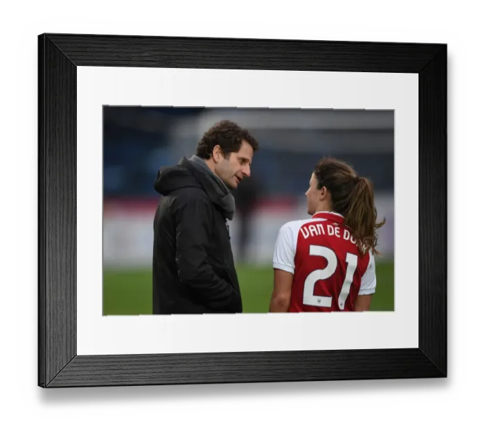 Framed Print : Arsenal Ladies: Montemurro and van de Donk Celebrate Victory over Reading FC Framed Print : Arsenal Ladies: Montemurro and van de Donk Celebrate Victory over Reading FC
