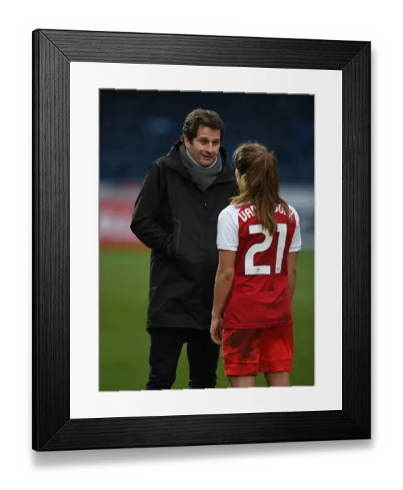 Framed Print : Arsenal's Winning Duo: Montemurro and van de Donk Framed Print : Arsenal's Winning Duo: Montemurro and van de Donk