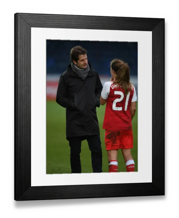 Framed Print : Arsenal's Winning Duo: Montemurro and van de Donk Framed Print : Arsenal's Winning Duo: Montemurro and van de Donk