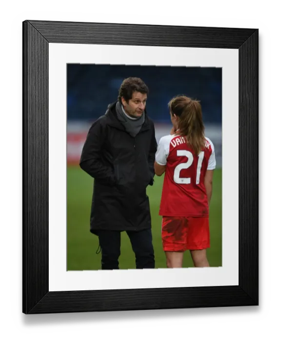 Framed Print : Montemurro and van de Donk: Arsenal Ladies Celebrate Victory over Reading FC