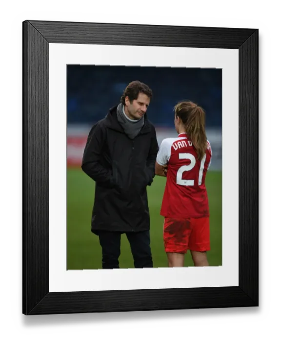 Framed Print : Joe Montemurro and Danielle van de Donk: A Winning Duo in Arsenal Women's Football