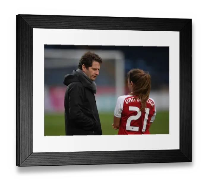 Framed Print : Arsenal's Winning Duo: Montemurro and van de Donk