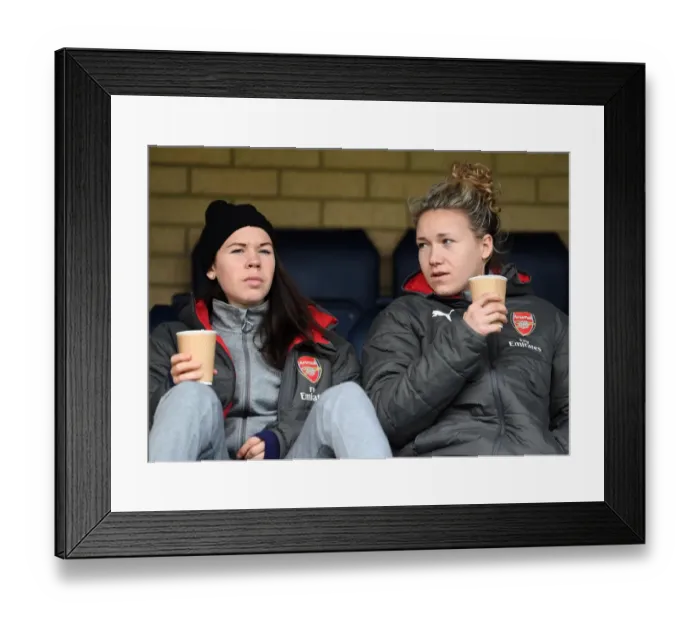Framed Print : Jessica Samuelsson and Josephine Henning (Arsenal). Reading Ladies 0: 0 Arsenal Women