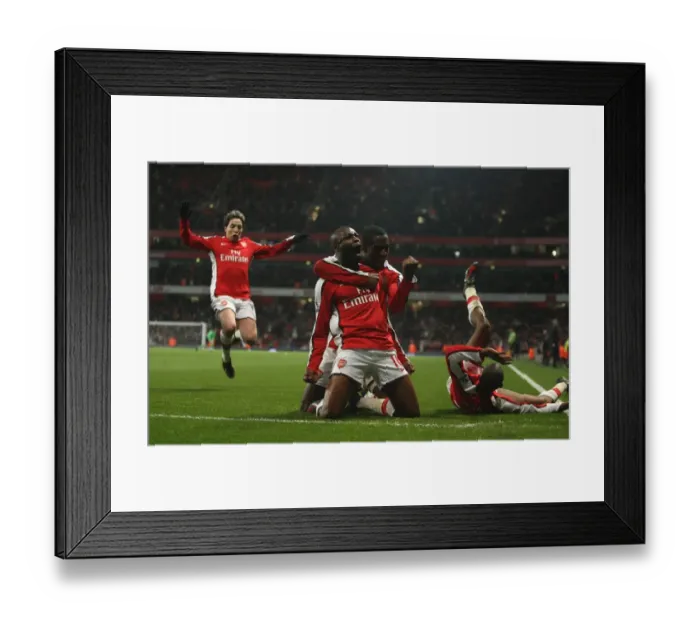 Framed Print : Arsenal's Gallas and Teammates Celebrate Second Goal Against Hull City in FA Cup Sixth Round Framed Print : Arsenal's Gallas and Teammates Celebrate Second Goal Against Hull City in FA Cup Sixth Round