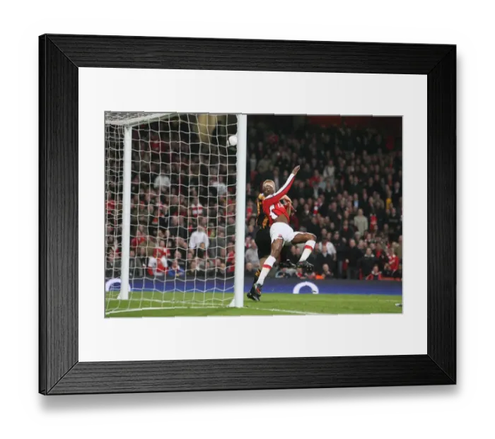 Framed Print : Gallas's Soaring FA Cup Goal: Arsenal's 2-1 Victory Over Hull City Framed Print : Gallas's Soaring FA Cup Goal: Arsenal's 2-1 Victory Over Hull City