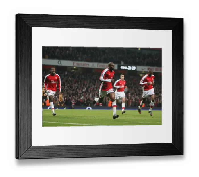 Framed Print : Thrilling FA Cup Moment: William Gallas Scores the Decisive Goal for Arsenal against Hull City (2-1)