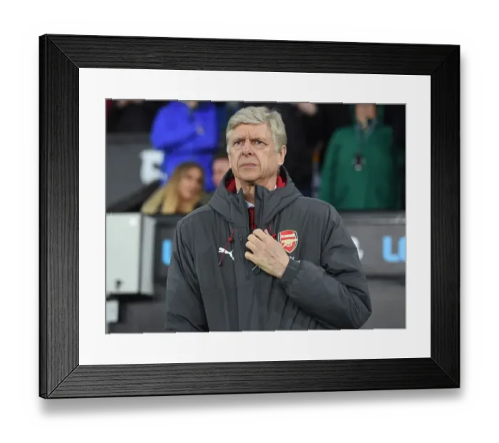 Framed Print : Arsene Wenger: Pre-Match Focus at Swansea City (Swansea City v Arsenal 2017-18)