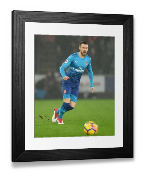Framed Print : Aaron Ramsey in Action: Swansea City vs Arsenal, Premier League 2018