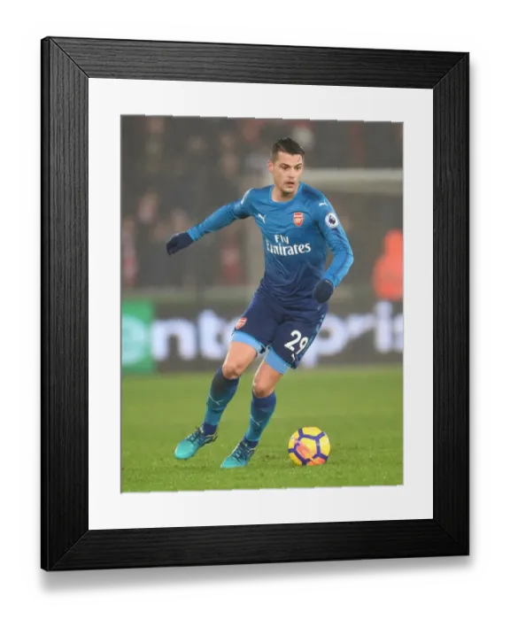 Framed Print : Granit Xhaka in Action: Swansea City vs Arsenal, Premier League 2017-18 Framed Print : Granit Xhaka in Action: Swansea City vs Arsenal, Premier League 2017-18