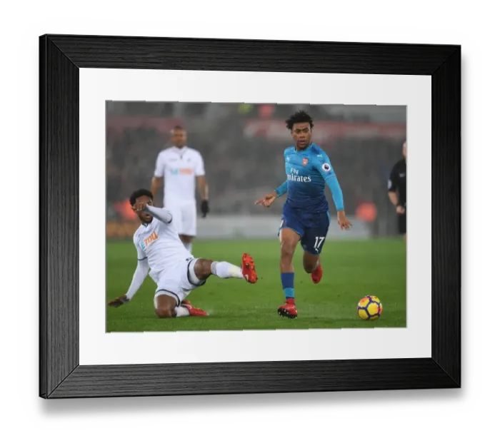 Framed Print : Clash at Liberty: Iwobi vs. Fer - Swansea City vs. Arsenal, Premier League