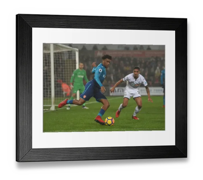 Framed Print : Clash at Liberty: Iwobi vs. Naughton in Swansea Derby
