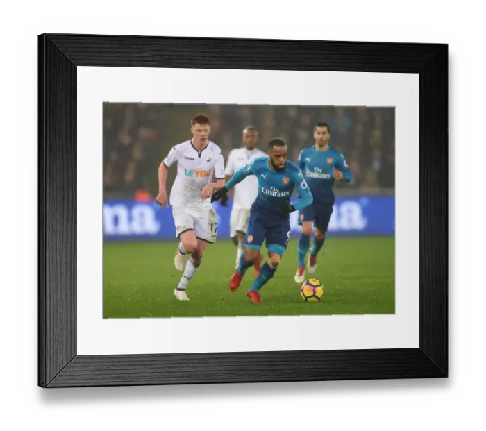 Framed Print : Clash of Champions: Lacazette vs. Clucas - Swansea City vs. Arsenal, Premier League