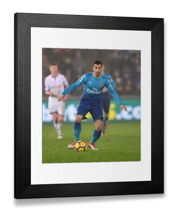 Framed Print : Henrikh Mkhitaryan in Action: Arsenal's Standout Performance vs Swansea City, Premier League 2017-18