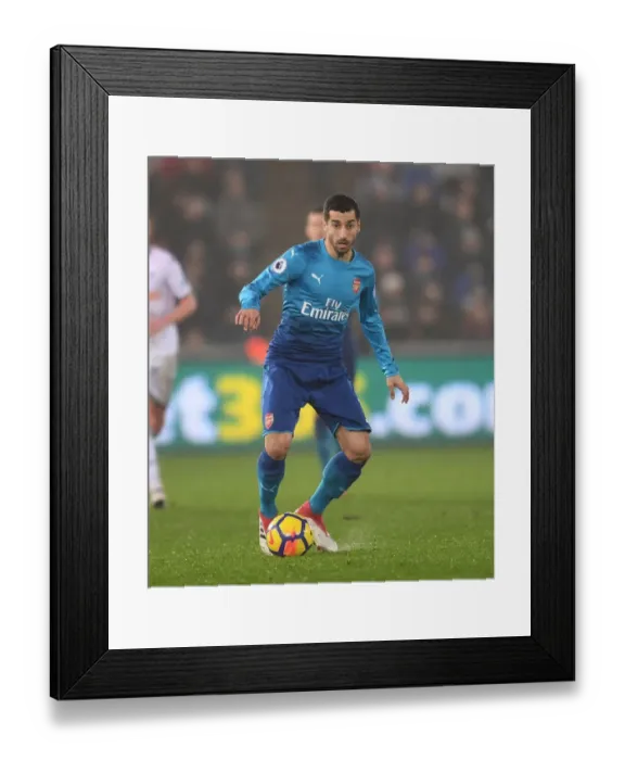 Framed Print : Henrikh Mkhitaryan's Stellar Performance: Arsenal vs Swansea City, Premier League 2017-18