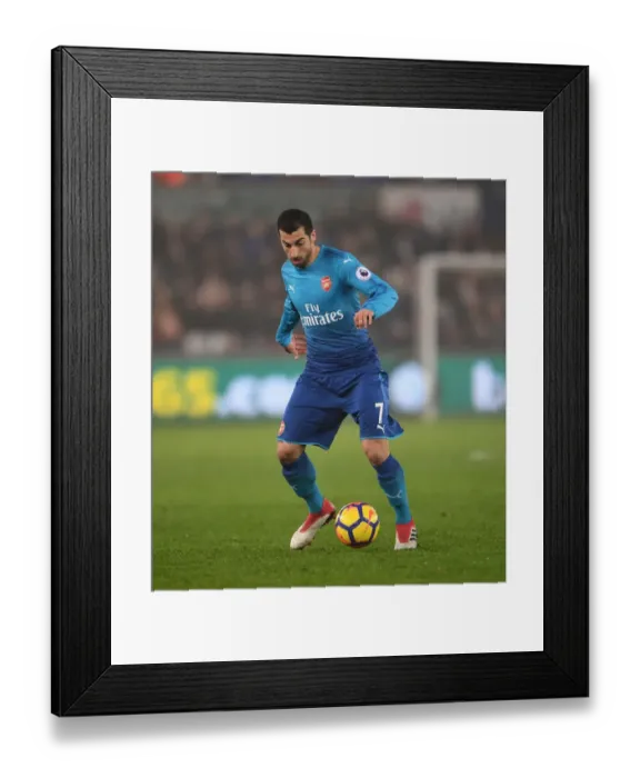 Framed Print : Mkhitaryan in Action: Arsenal's Star Performer vs Swansea City, Premier League 2017-18