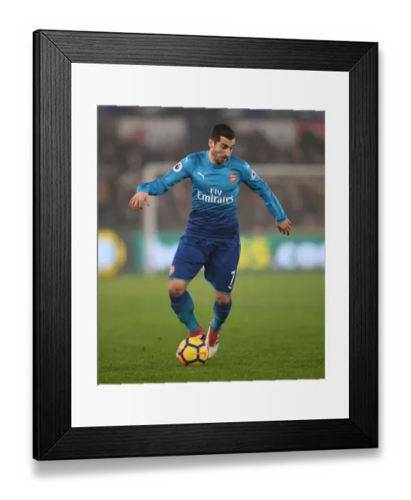 Framed Print : Henrikh Mkhitaryan in Action: Arsenal's Star Performance Against Swansea City, Premier League 2017-18
