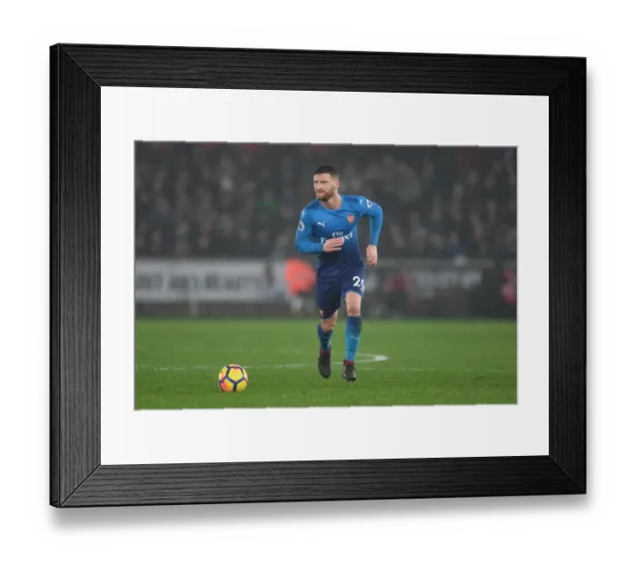 Framed Print : Shkodran Mustafi in Action: Swansea City vs Arsenal, Premier League 2017-18 Framed Print : Shkodran Mustafi in Action: Swansea City vs Arsenal, Premier League 2017-18