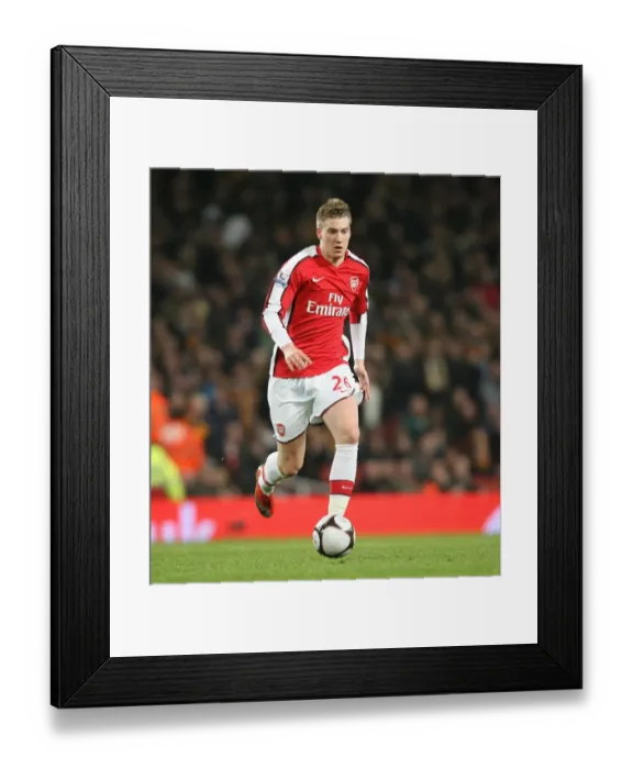 Framed Print : Arsenal's Nicklas Bendtner Scores in FA Cup Sixth Round Victory over Hull City, Emirates Stadium, 2009