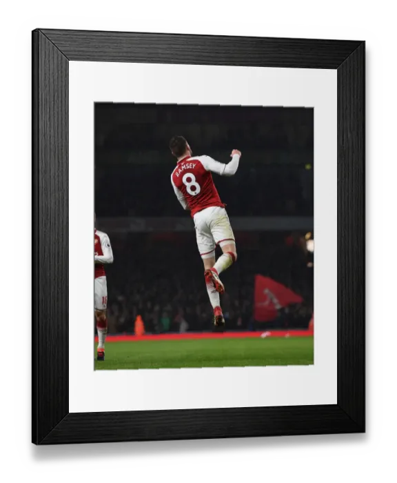 Framed Print : Aaron Ramsey's Brace: Arsenal's Victory Over Everton in the Premier League