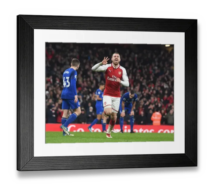 Framed Print : Arsenal's Aaron Ramsey Scores Hat-Trick: Premier League Victory Over Everton, February 2018 Framed Print : Arsenal's Aaron Ramsey Scores Hat-Trick: Premier League Victory Over Everton, February 2018